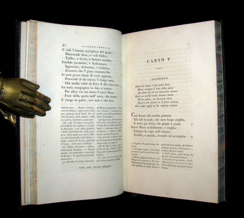 1828 Rare Italian Book set - La Divina Commedia - DANTE ALIGHIERI - Divine Comedy.