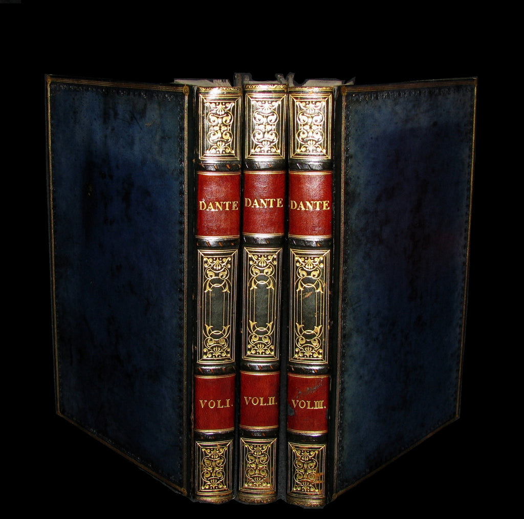 1828 Rare Italian Book set La Divina Commedia DANTE ALIGHIERI