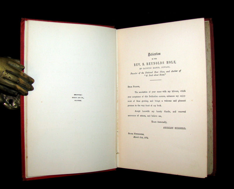 1885 Victorian Gardening Book - The Amateur's ROSE Book by Shirley Hibberd.
