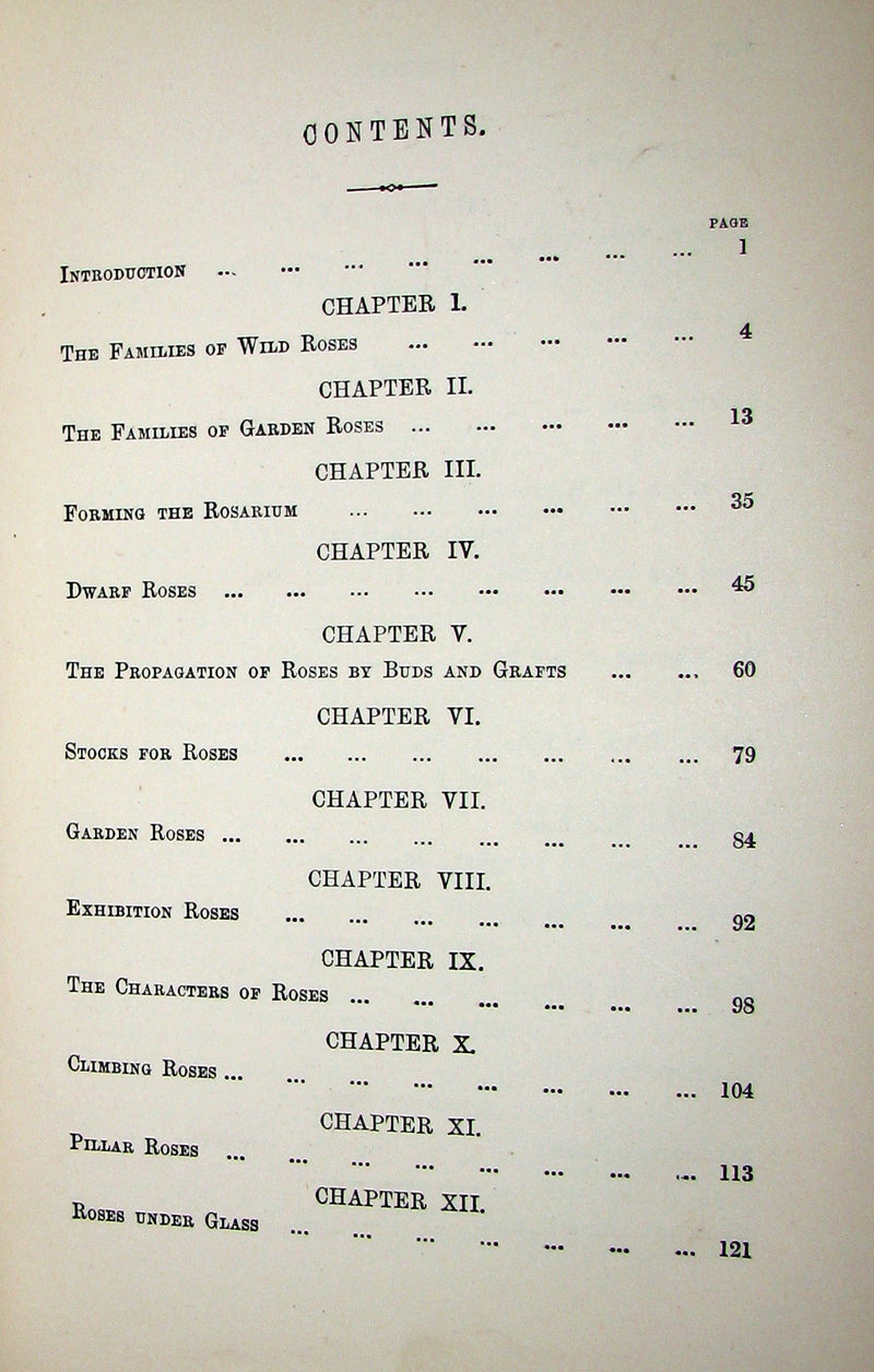 1885 Victorian Gardening Book - The Amateur's ROSE Book by Shirley Hibberd.