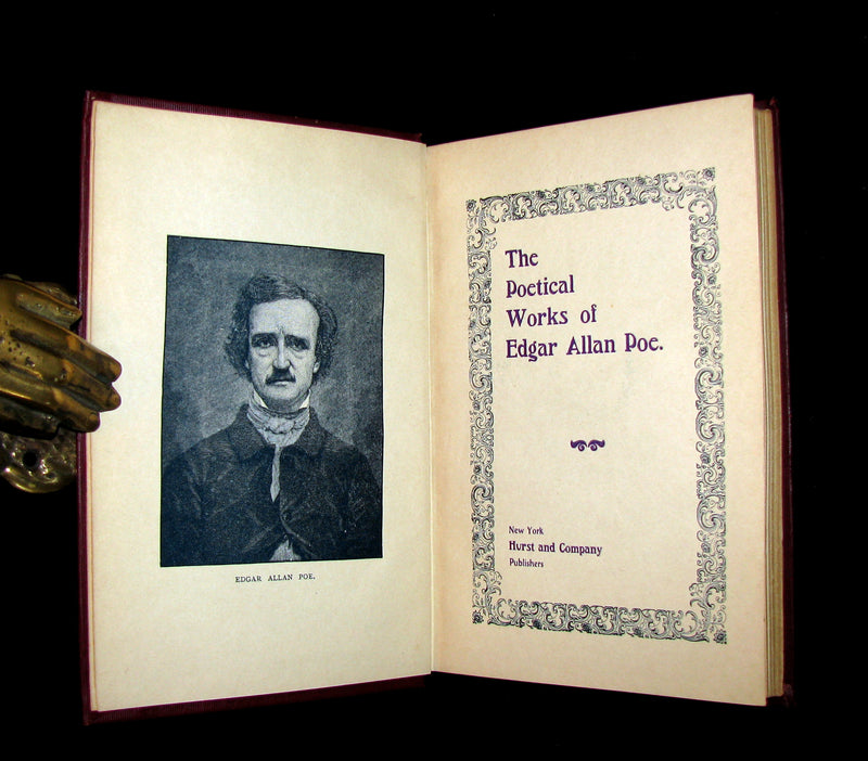 1892 Rare Book - The Poetical Works Of EDGAR ALLAN POE with a full and impartial Memoir of the Poet.