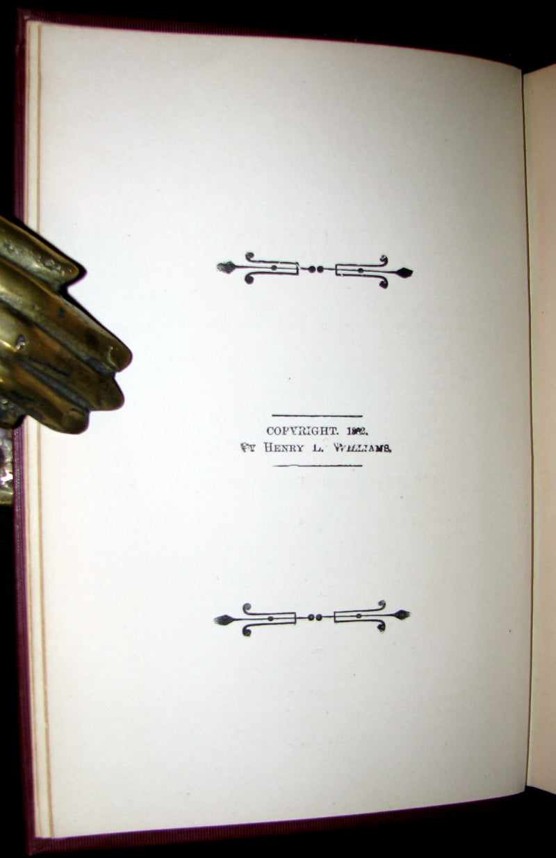 1892 Rare Book - The Poetical Works Of EDGAR ALLAN POE with a full and impartial Memoir of the Poet.