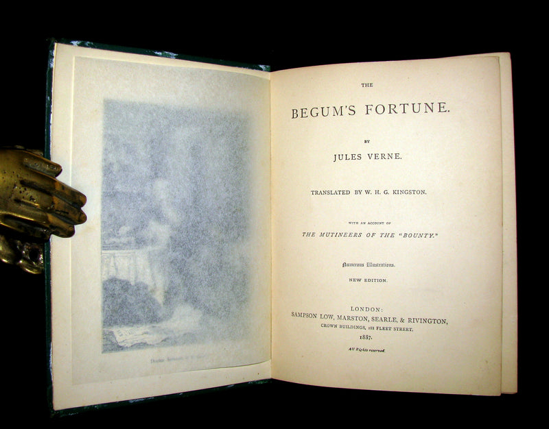 1887 Rare Edition - Jules Verne - The Begum's Fortune. With an account of the mutineers of the "Bounty".