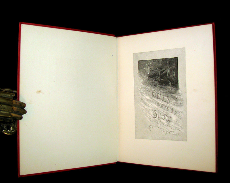 1883 Rare Victorian Christmas Book - BELLS ACROSS THE SNOW by Frances Ridley Havergal. Illustrated.