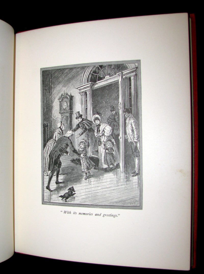 1883 Rare Victorian Christmas Book - BELLS ACROSS THE SNOW by Frances Ridley Havergal. Illustrated.