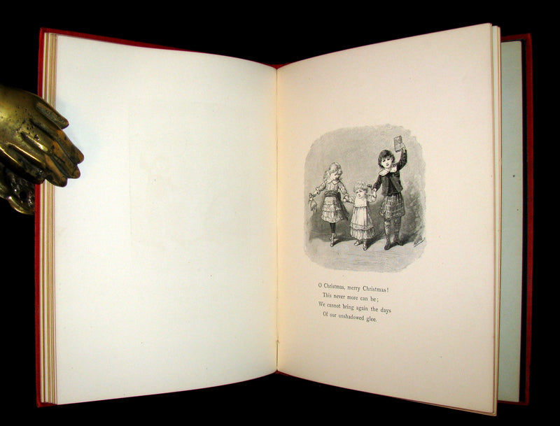 1883 Rare Victorian Christmas Book - BELLS ACROSS THE SNOW by Frances Ridley Havergal. Illustrated.