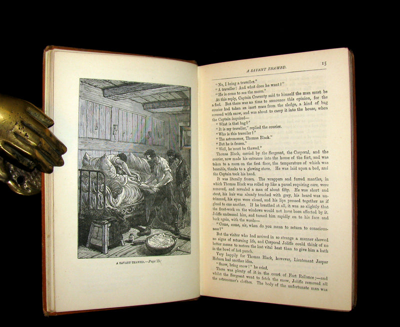 1877 Rare Victorian Book - JULES VERNE - The FUR COUNTRY or Seventy Degrees North Latitude.