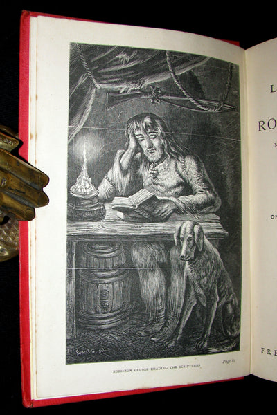 1880 Rare Book - THE LIFE & ADVENTURES OF ROBINSON CRUSOE. Illustrated by Ernest Griset.