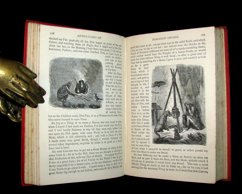 1880 Rare Book - THE LIFE & ADVENTURES OF ROBINSON CRUSOE. Illustrated by Ernest Griset.