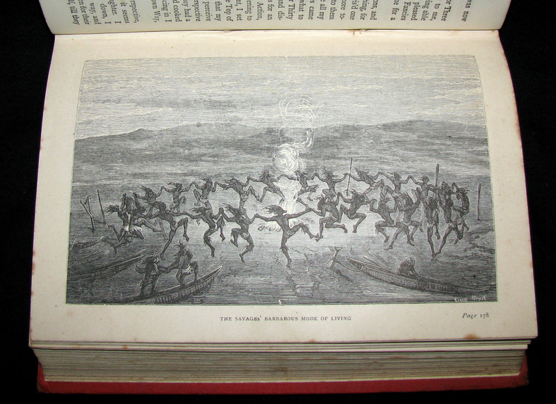 1880 Rare Book - THE LIFE & ADVENTURES OF ROBINSON CRUSOE. Illustrated by Ernest Griset.