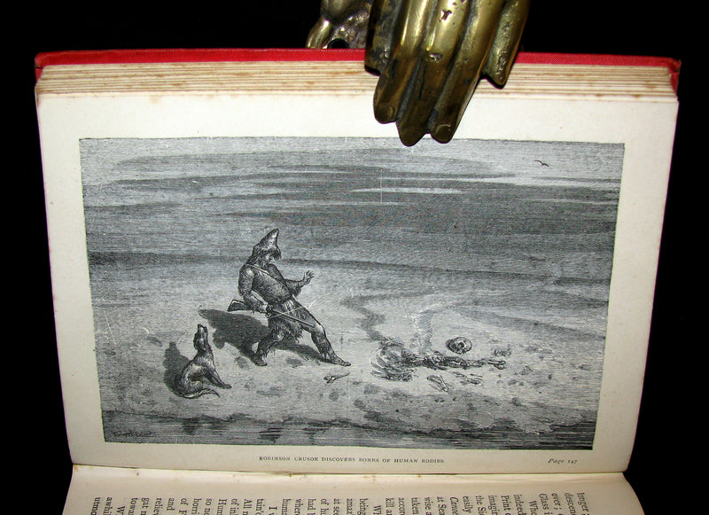 1880 Rare Book - THE LIFE & ADVENTURES OF ROBINSON CRUSOE. Illustrated by Ernest Griset.