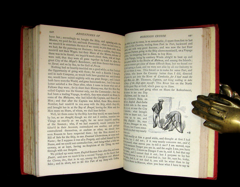 1880 Rare Book - THE LIFE & ADVENTURES OF ROBINSON CRUSOE. Illustrated by Ernest Griset.