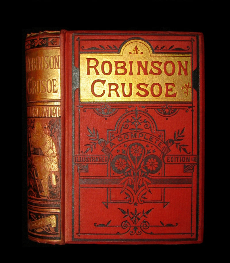 1880 Rare Book - THE LIFE & ADVENTURES OF ROBINSON CRUSOE. Illustrated by Ernest Griset.
