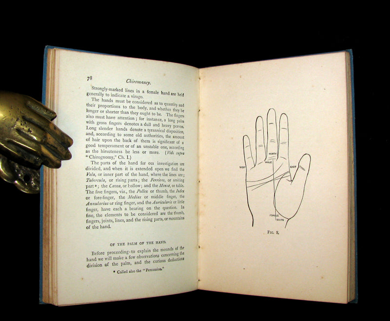 1890 Scarce Chiromancy Book - The Language of the Hand -The Art of Reading the Hand by Henry Frith.