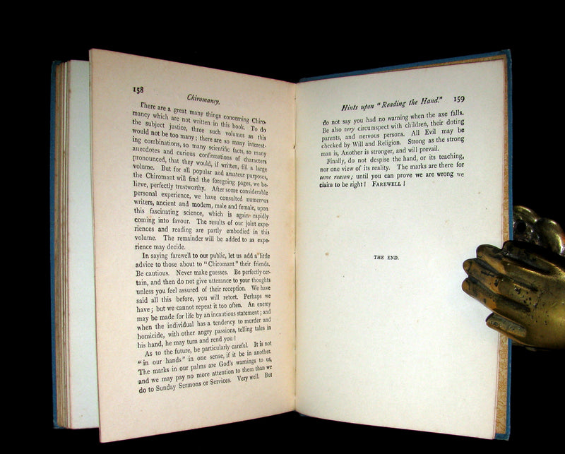1890 Scarce Chiromancy Book - The Language of the Hand -The Art of Reading the Hand by Henry Frith.