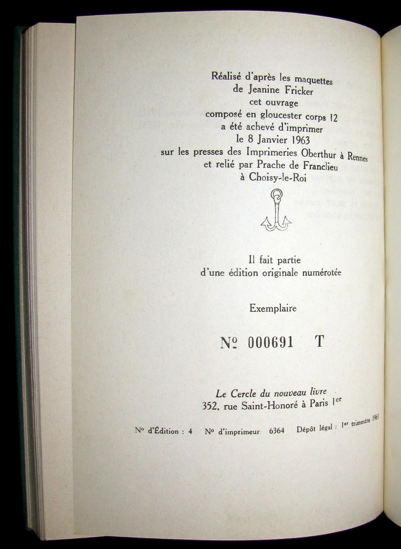 1963 Rare First Limited Edition #691 - La Planete des Singes (The Planet of the Apes) by Pierre Boulle