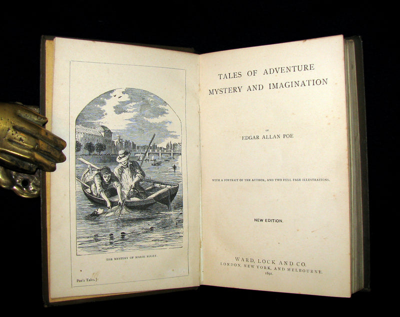 1891 Rare Book - Edgar Allan POE Tales of Adventure, Mystery and Imagination.