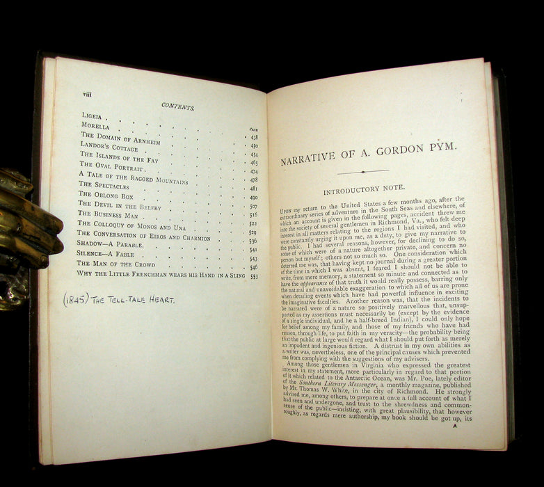 1891 Rare Book - Edgar Allan POE Tales of Adventure, Mystery and Imagination.