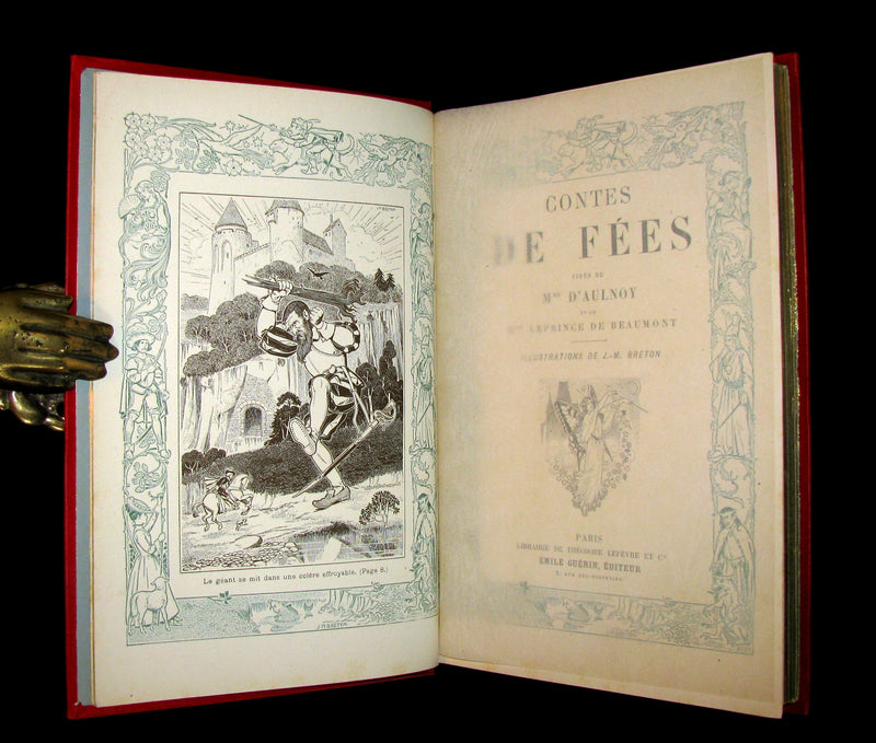 1885 Scarce French Book - CONTES DE FÉES - Fairy Tales by The Countess d`Aulnoy and Ms Leprince de Beaumont.