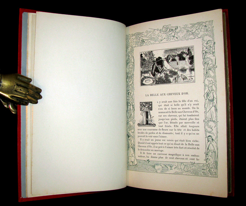 1885 Scarce French Book - CONTES DE FÉES - Fairy Tales by The Countess d`Aulnoy and Ms Leprince de Beaumont.