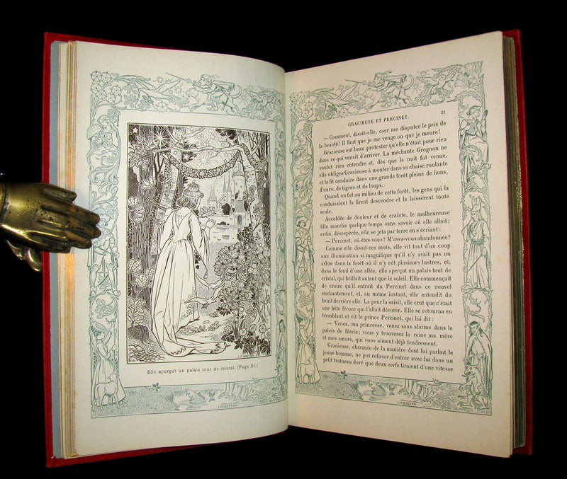 1885 Scarce French Book - CONTES DE FÉES - Fairy Tales by The Countess d`Aulnoy and Ms Leprince de Beaumont.