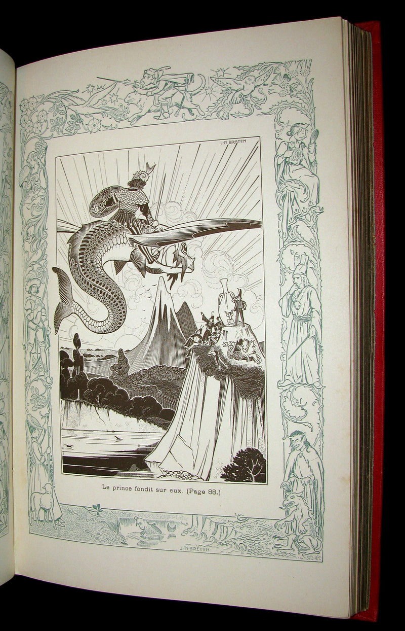 1885 Scarce French Book - CONTES DE FÉES - Fairy Tales by The Countess d`Aulnoy and Ms Leprince de Beaumont.