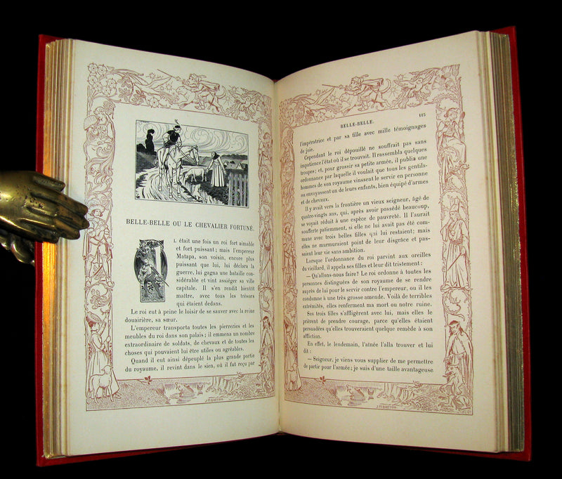 1885 Scarce French Book - CONTES DE FÉES - Fairy Tales by The Countess d`Aulnoy and Ms Leprince de Beaumont.