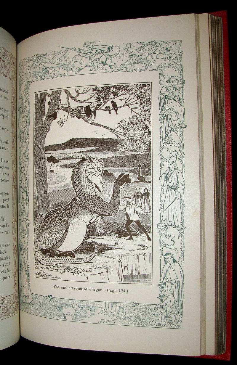 1885 Scarce French Book - CONTES DE FÉES - Fairy Tales by The Countess d`Aulnoy and Ms Leprince de Beaumont.