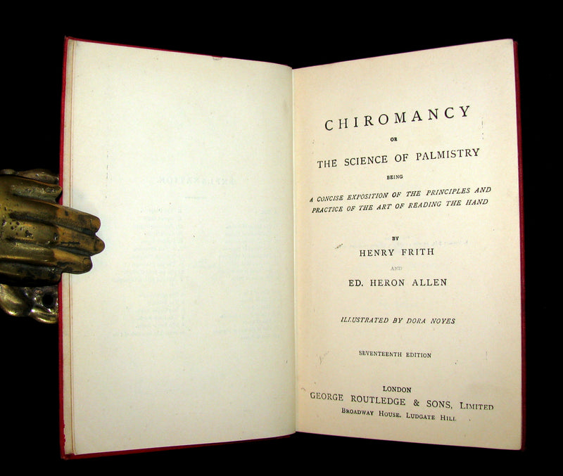 1900 Scarce CHIROMANCY Book -  The Illustrated Science of Palmistry by Henry Frith.