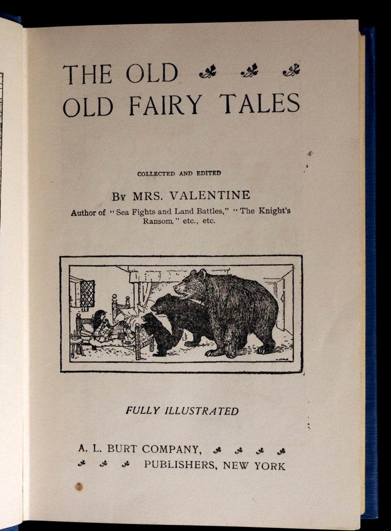 1900 Rare Book with scarce Dust Jacket - The OLD OLD FAIRY TALES by Mrs Valentine
