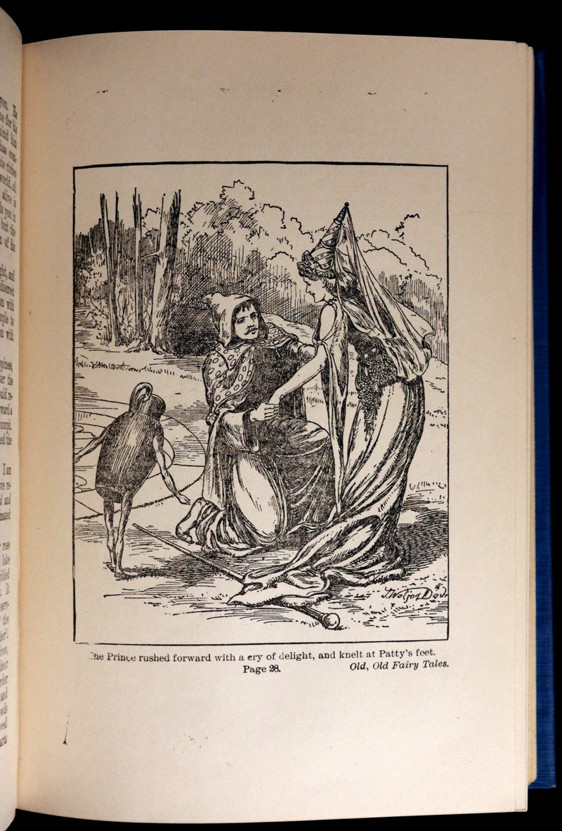 1900 Rare Book with scarce Dust Jacket - The OLD OLD FAIRY TALES by Mrs Valentine