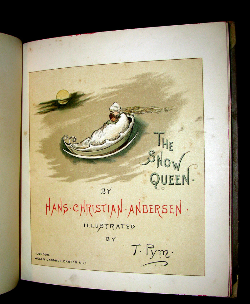 1885 Scarce Victorian Book -  The SNOW QUEEN by Andersen illustrated by T. Pym.