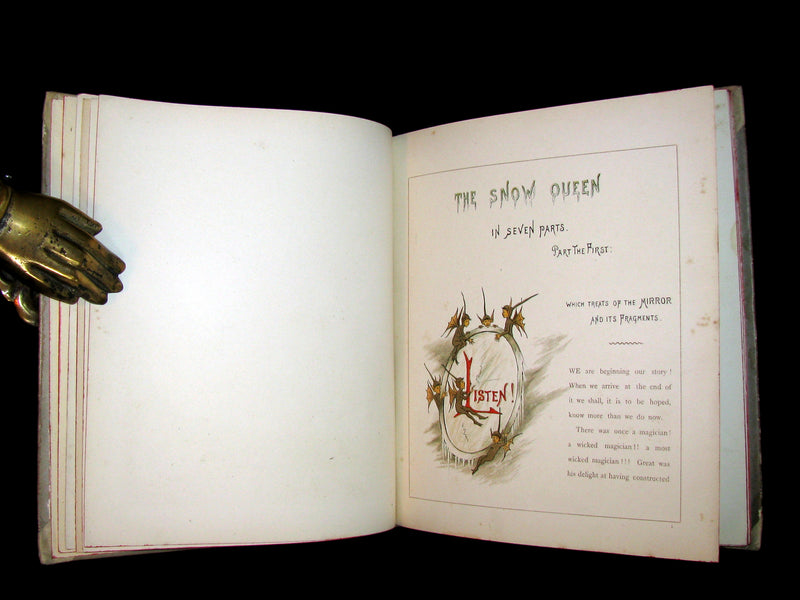 1885 Scarce Victorian Book -  The SNOW QUEEN by Andersen illustrated by T. Pym.