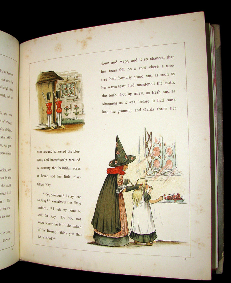 1885 Scarce Victorian Book -  The SNOW QUEEN by Andersen illustrated by T. Pym.