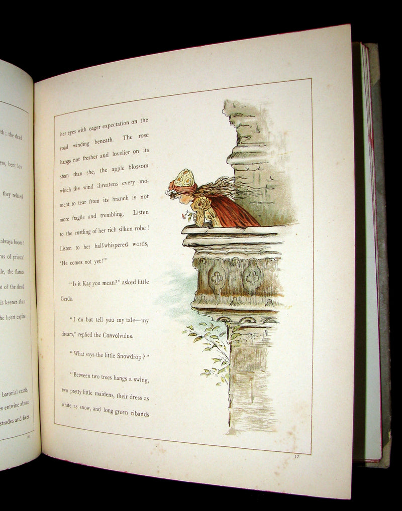 1885 Scarce Victorian Book -  The SNOW QUEEN by Andersen illustrated by T. Pym.