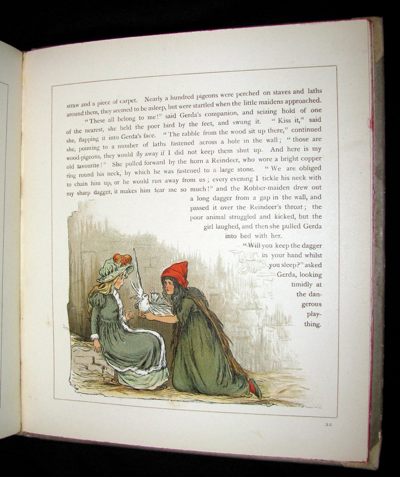 1885 Scarce Victorian Book -  The SNOW QUEEN by Andersen illustrated by T. Pym.