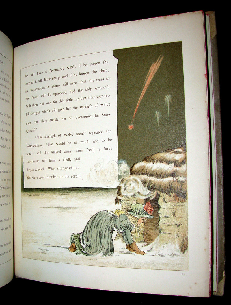 1885 Scarce Victorian Book -  The SNOW QUEEN by Andersen illustrated by T. Pym.