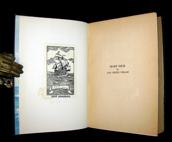 1931 Rare Book - Moby Dick or The White Whale by Herman Melville, illustrated by Anton Otto Fischer.