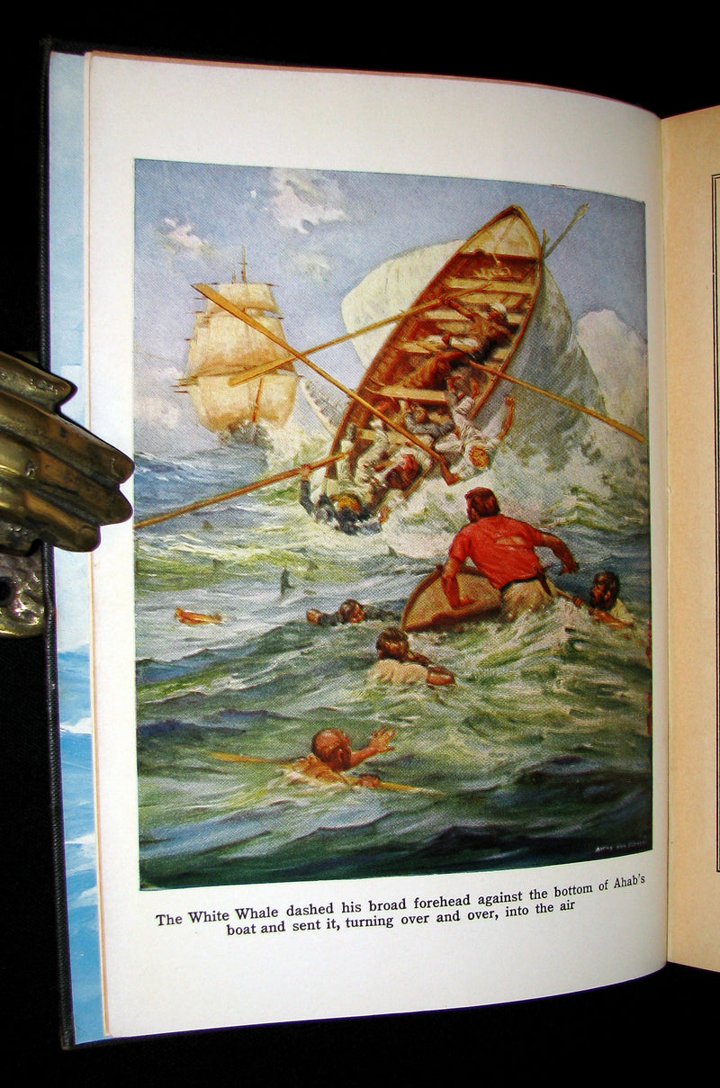 1931 Rare Book - Moby Dick or The White Whale by Herman Melville, illustrated by Anton Otto Fischer.