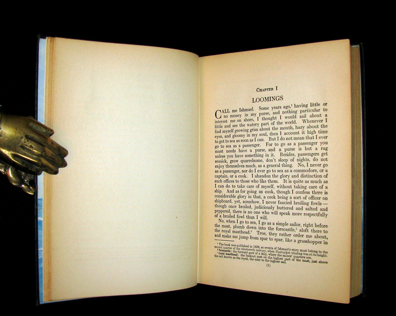 1931 Rare Book - Moby Dick or The White Whale by Herman Melville, illustrated by Anton Otto Fischer.