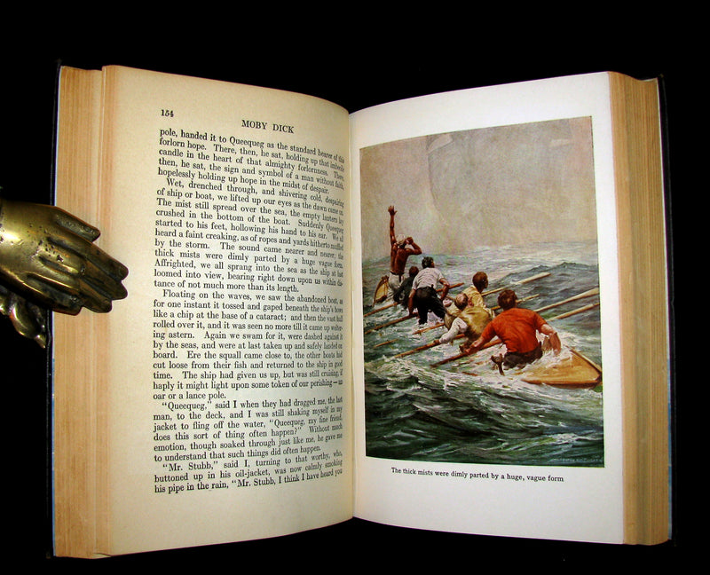 1931 Rare Book - Moby Dick or The White Whale by Herman Melville, illustrated by Anton Otto Fischer.