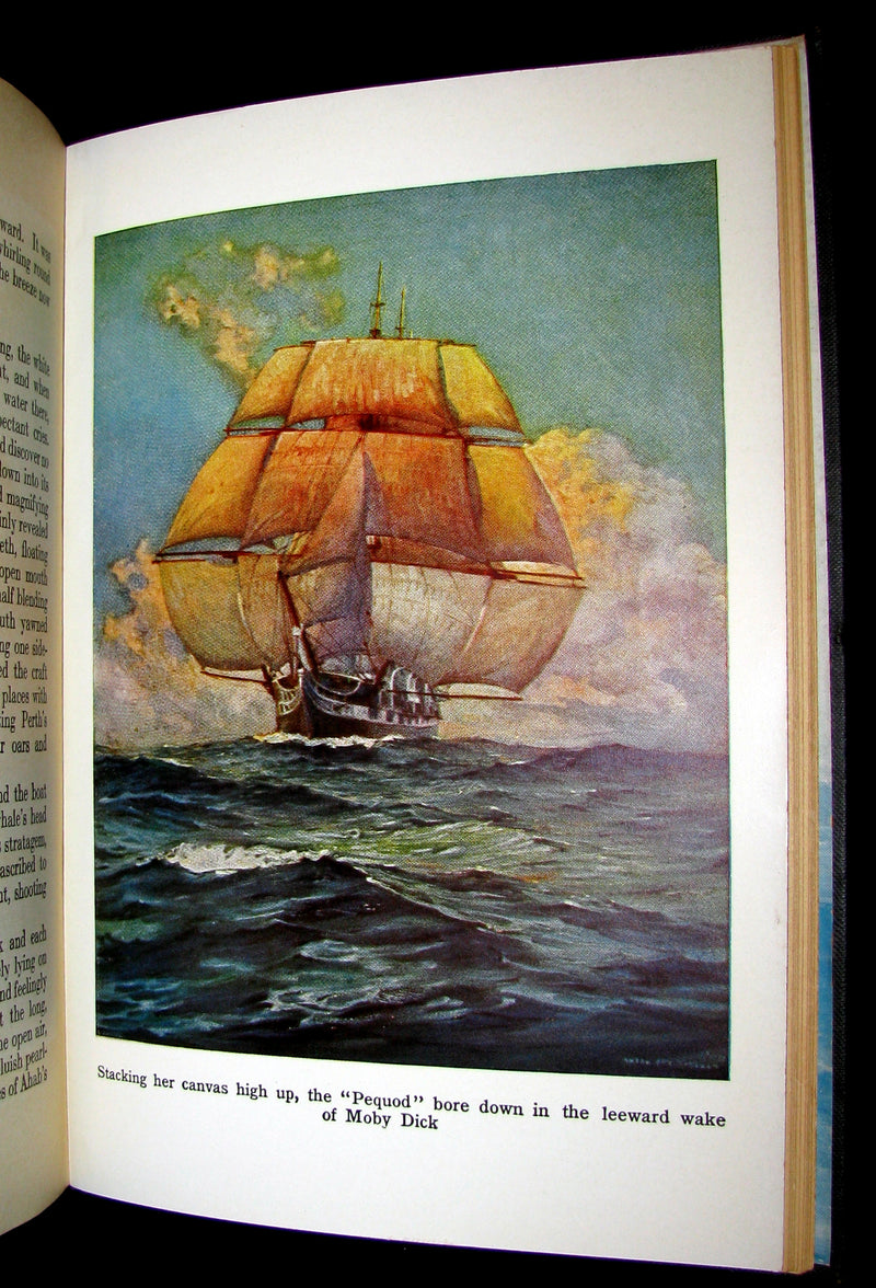 1931 Rare Book - Moby Dick or The White Whale by Herman Melville, illustrated by Anton Otto Fischer.