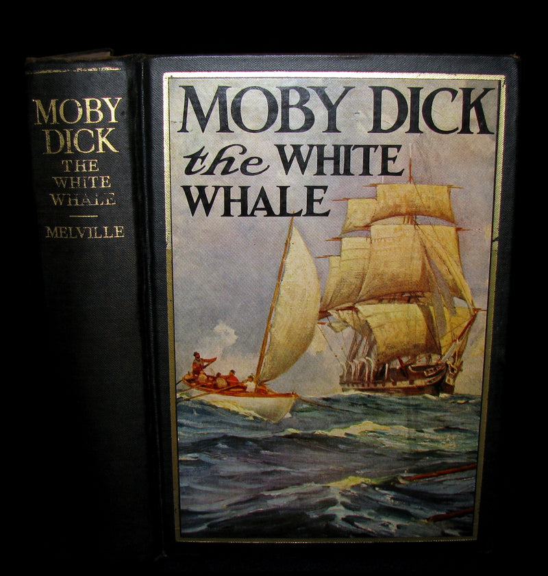 1931 Rare Book - Moby Dick or The White Whale by Herman Melville, illustrated by Anton Otto Fischer.