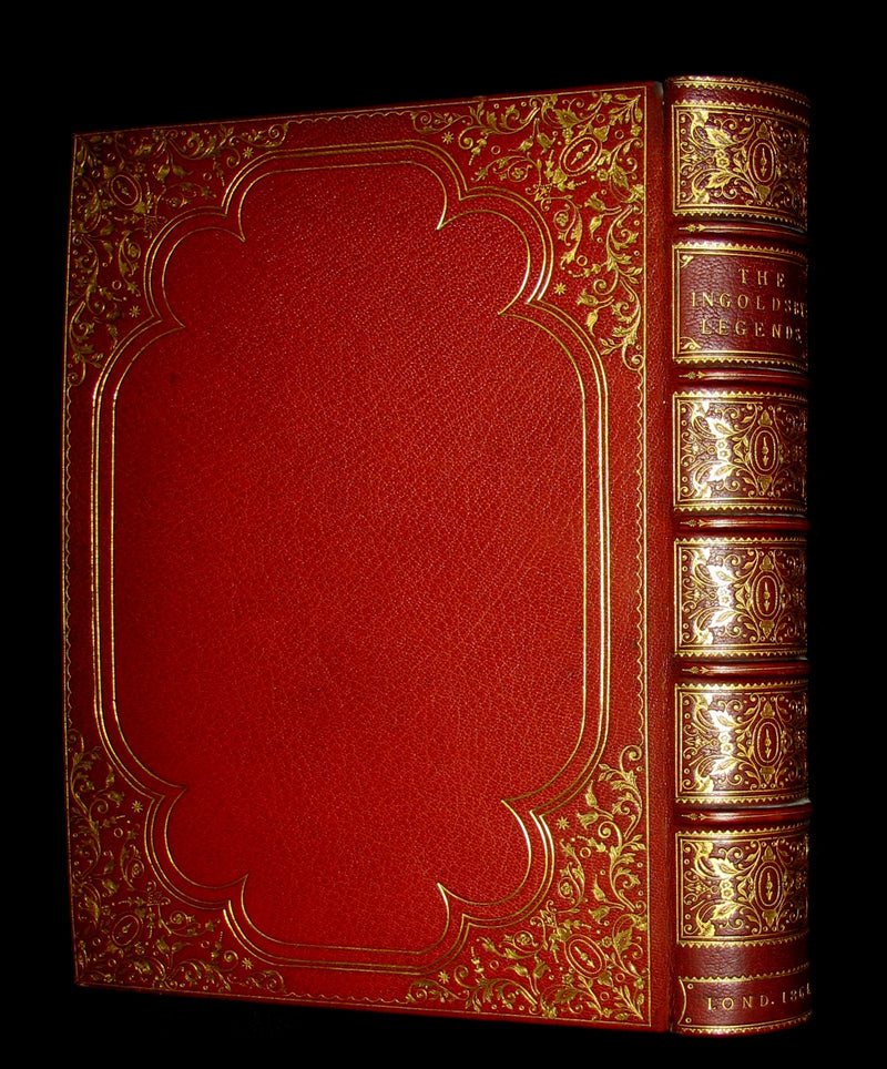 1864 Beautiful Tout Binding - INGOLDSBY LEGENDS, COLOR Illustrated by Cruikshank, Leech and Tenniel.