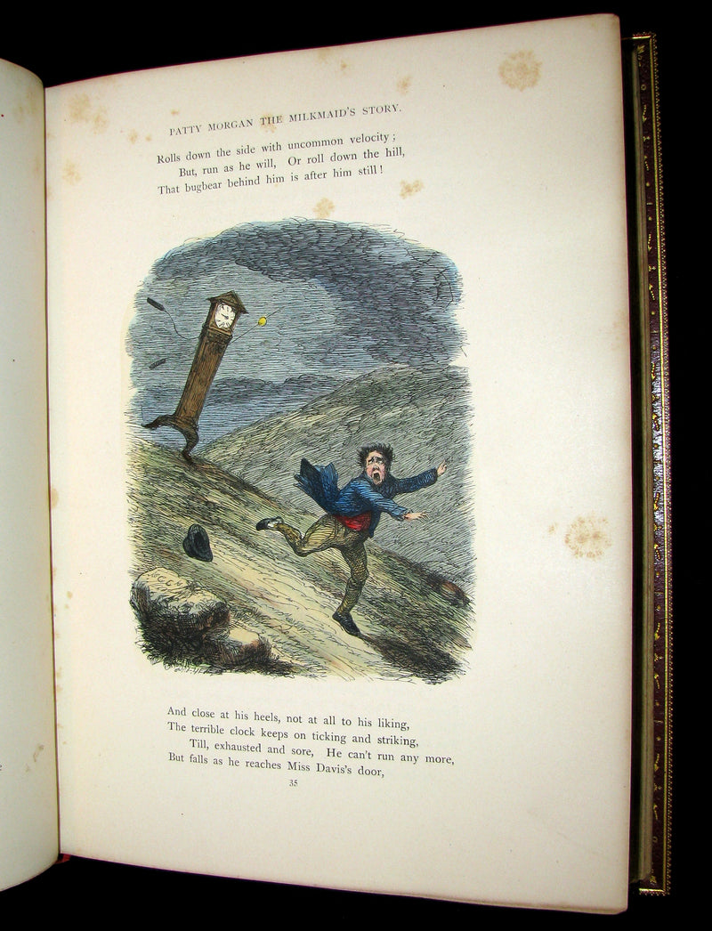 1864 Beautiful Tout Binding - INGOLDSBY LEGENDS, COLOR Illustrated by Cruikshank, Leech and Tenniel.