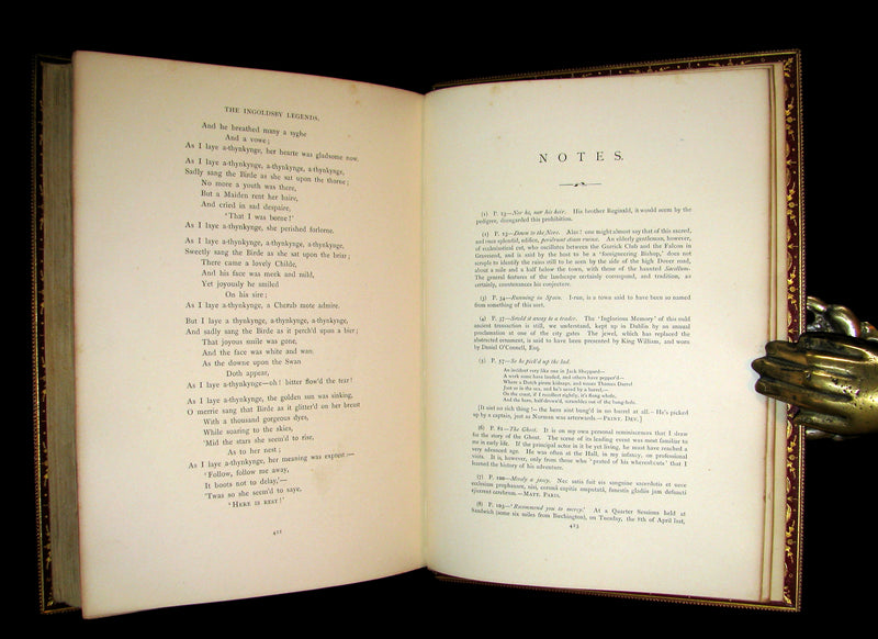 1864 Beautiful Tout Binding - INGOLDSBY LEGENDS, COLOR Illustrated by Cruikshank, Leech and Tenniel.