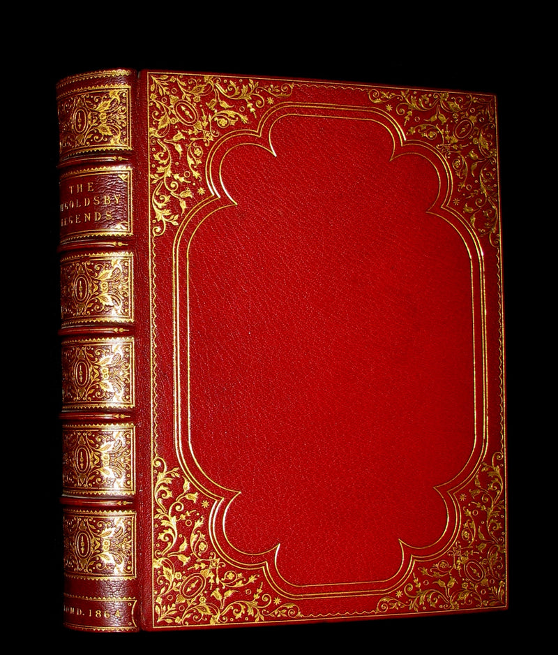 1864 Beautiful Tout Binding - INGOLDSBY LEGENDS, COLOR Illustrated by Cruikshank, Leech and Tenniel.