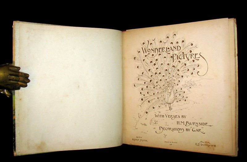 1899 Scarce Nister Revolving Toy Book - WONDERLAND PICTURES - 6 chromolithographed volvelles.