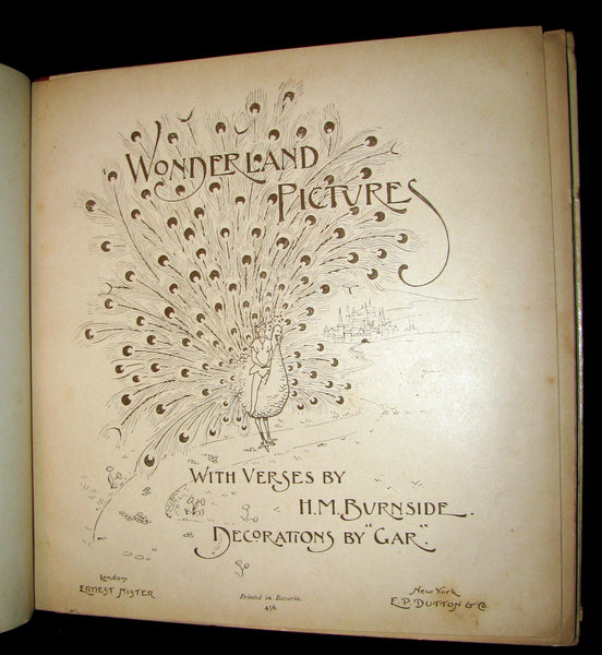 1899 Scarce Nister Revolving Toy Book - WONDERLAND PICTURES - 6 chromolithographed volvelles.