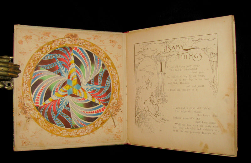 1899 Scarce Nister Revolving Toy Book - WONDERLAND PICTURES - 6 chromolithographed volvelles.